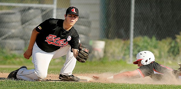 &lt;p&gt;Dillon Eaves (17) of the Kalispell Lakers makes it safely to first in the game against the Lethbridge Elks on Wednesday evening, July 11, in Kalispell.&lt;/p&gt;