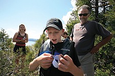 Ben Stone, 10, is thrilled to be the &#147;first to find.&#148;