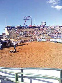 The rodeo grounds in Gallup, N.M. were nestled in the Red Rock Canyon and provided some breathtaking views.