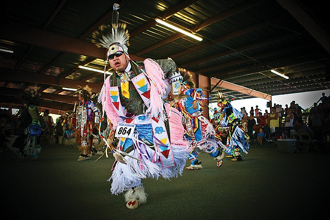 &lt;p&gt;Polson's TJ LaFramboise navigates the dance arena during Friday night's Grand Entry.&lt;/p&gt;