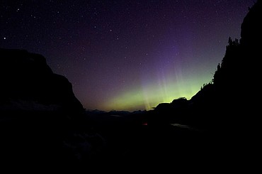 <p>Northern lights in Glacier National Park Monday morning.</p>