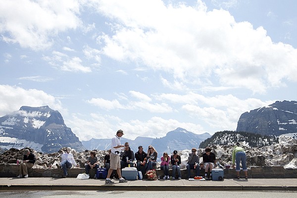 &lt;p&gt;Vistors at the Logan Pass Visitor Center take a break to eat
some food Wednesday morning as they enjoy the privilege of being
among the first to make it to the top of the Sun Road for the
year.&lt;/p&gt;