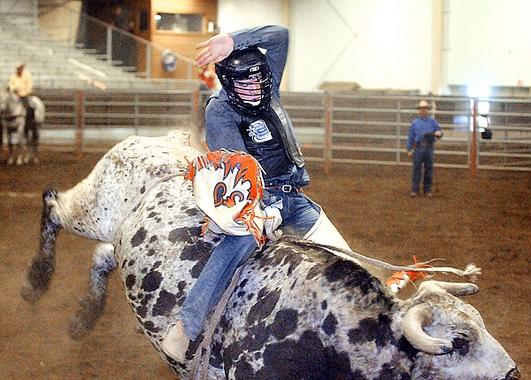 &lt;p&gt;Matt Tripplett of Columbia Falls scores 85 points in his first
bull ride at the Rocky Mountain Extreme Bull and Bronc Riding
Challenge on Friday evening.&lt;/p&gt;