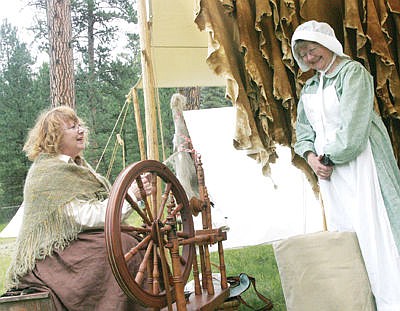 &lt;p&gt;From flax to linen on a Norwegian raised table style spinning wheel with Sylvia Talsma at the wheel. Two Rivers Rendezvous 2016. (Paul Sievers/The Western News)&lt;/p&gt;