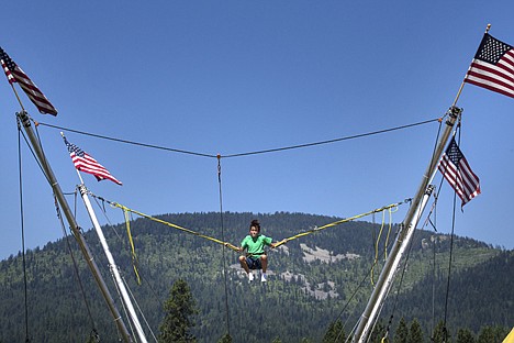 &lt;p&gt;Koby Thomas, 12, does a back flip on a bungee-jump ride at Rathdrum Days Saturday afternoon.&lt;/p&gt;