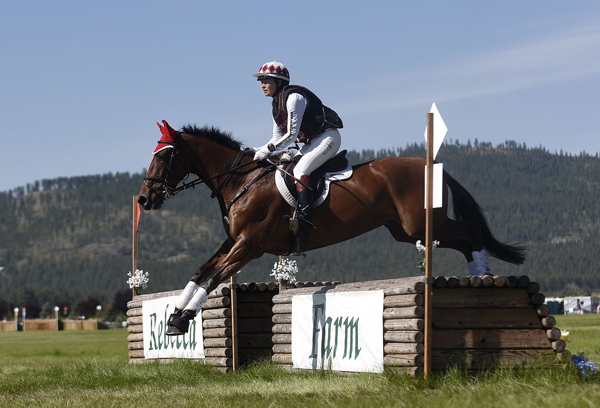 &lt;p&gt;Jennifer McFall riding Be Real clears an obstacle during the Novice B cross country during The Event at Rebecca Farm on Friday. (Aaric Bryan/Daily Inter Lake)&lt;/p&gt;