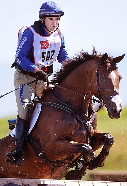 Phillip Dutton of West Grove, Penn., rides Truluck in the Cross-Country challenge on Saturday at The Event at Rebecca Farm.