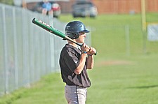 Jame Petersen gets ready to bat for the Mission Valley Mariners.