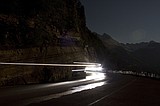 Through My Eyes: Cyclists flood Going-to-the-Sun road Saturday underneath the supermoon
