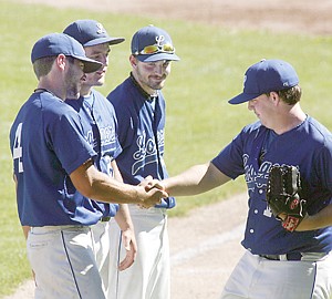 &lt;p&gt;It was the last home game for these four young men Sunday at Lee Gehring field. Josh Foote, left, Dylan Berget, Andrew Haggerty and Micah Germany.&lt;/p&gt;