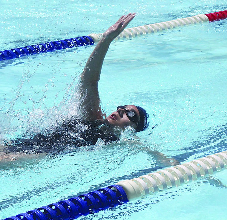 &lt;p&gt;Danika Whitcomb performs the backstroke at an earlier swim meet this season.&#160;&lt;/p&gt;