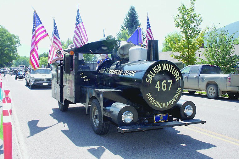 &lt;p&gt;The Salish Voiture train takes to the main stretch in Alberton for the annual Railroad Day parade.&lt;/p&gt;