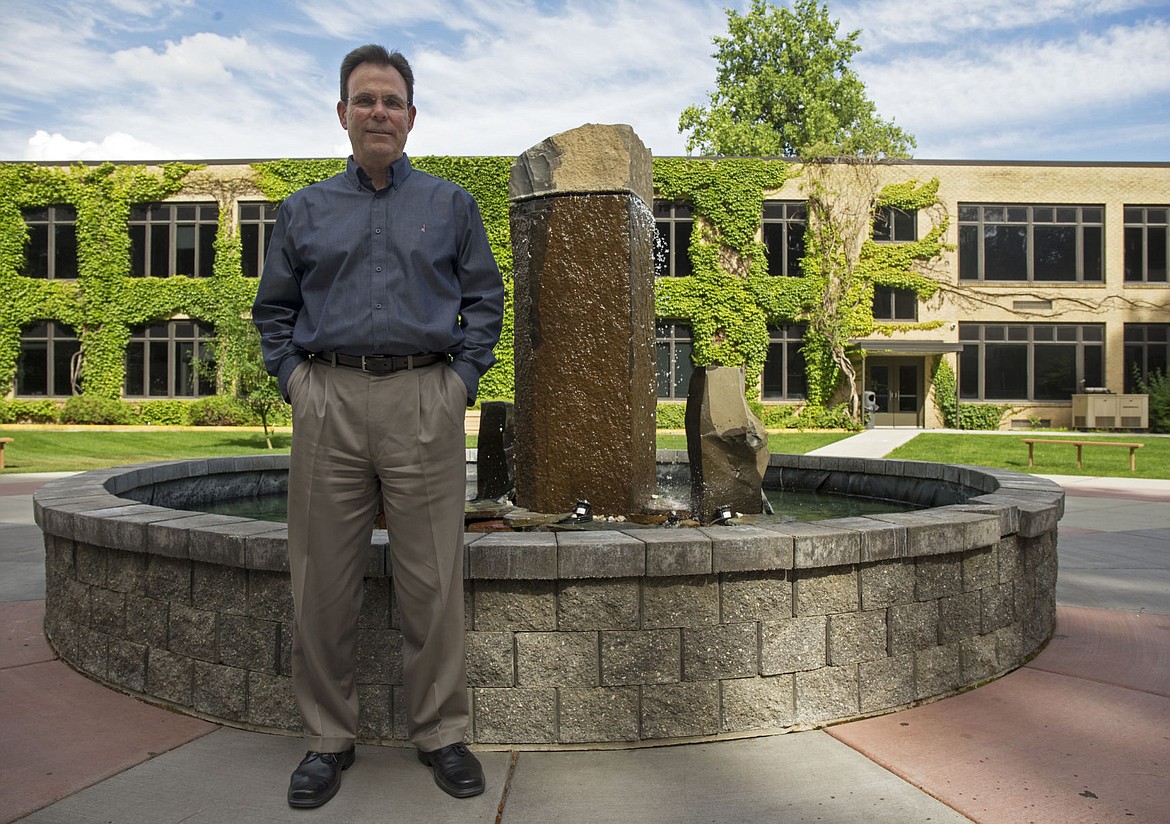 &lt;p&gt;LOREN BENOIT/Press New North Idaho College President Rick MacLennan poses near the NIC fountain last Tuesday. Before accepting the job at NIC, MacLennan was the vice president of student services at Olympic College in Washington, where he stayed for 12 years.&lt;/p&gt;