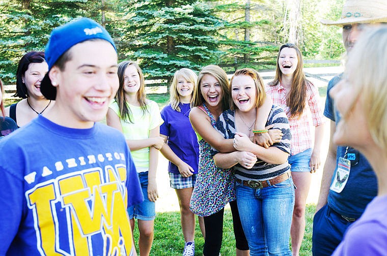 &lt;p&gt;Other participants laugh as Joey Martiniello, left, tries to say a tongue twister July 23 during the Share Your Voice Foundation's Empowerment Through Performance Workshop at the Bohemian Grange south of Whitefish.&lt;/p&gt;