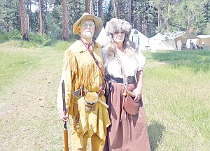 &lt;p&gt;&#147;L-Rod&#148; and &#147;Gray Wolf&#148; stand for a photo at the Two Rivers Rendezvous, wearing clothing similar to trappers pre-1840.&lt;/p&gt;