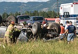 Columbia Falls man injured in rollover