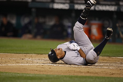 &lt;p&gt;New York Yankees' Alex Rodriguez rolls on the ground after being hit by a pitch in the eighth inning of a baseball game against the Seattle Mariners, Tuesday, July 24, 2012, in Seattle. (AP Photo/Kevin P. Casey)&lt;/p&gt;