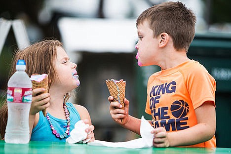 &lt;p&gt;Brother and sister Allison, 5, and Ben Radka, 6, enjoy their ice cream together at Hayden City Park during the Hayden Days event.&lt;/p&gt;