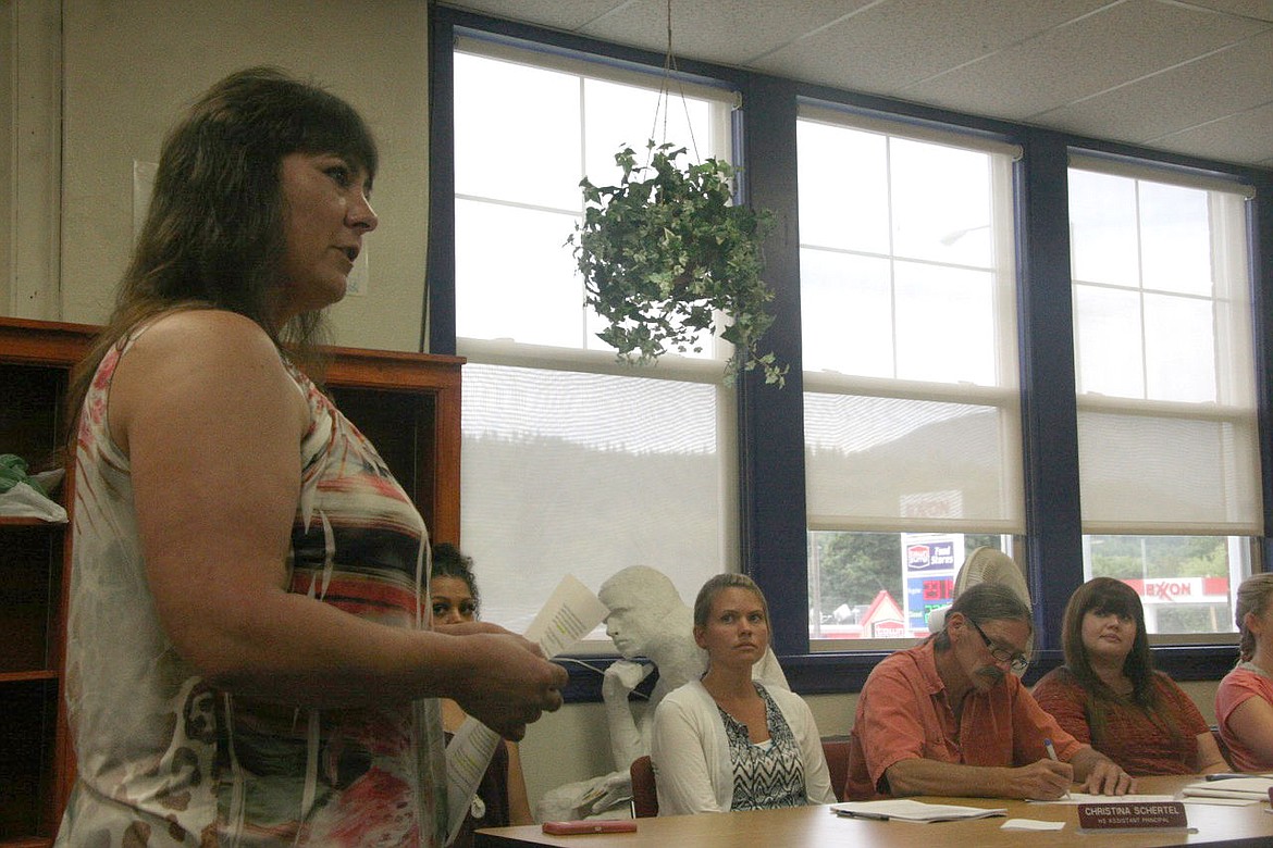 &lt;p&gt;Former Troy School District employee Danita Jordan speaks to the school board, from left, High School Vice Principal Christina Shertel, board members Mark Roesler-Begalke and Angie Huisentruit, clerk Trinette Todd and Vice-Chairperson Hy Boltz on Tuesday, Julyl 19. (Bethany Rolfson/The Western News)&lt;/p&gt;