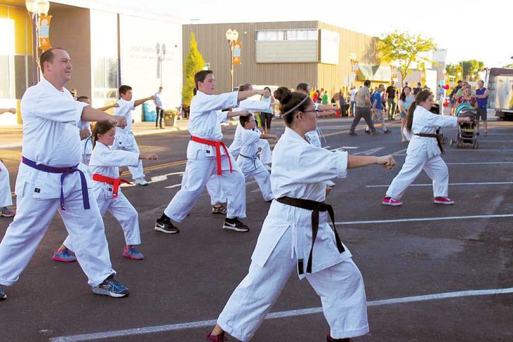 Moses Lake School of Karate students demonstrate their technique at last year&#146;s National Night Out.