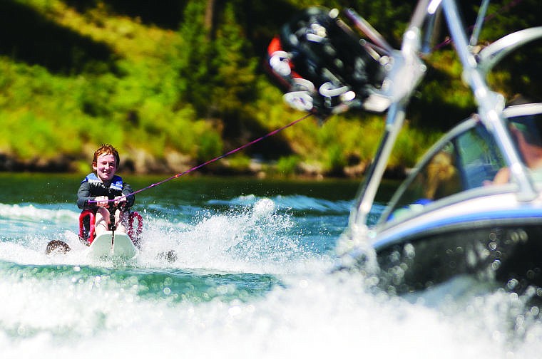 &lt;p&gt;Sean Savage rides a sit ski Wednesday afternoon during the DREAM Adaptive summer water sports camp at Echo Lake.&lt;/p&gt;