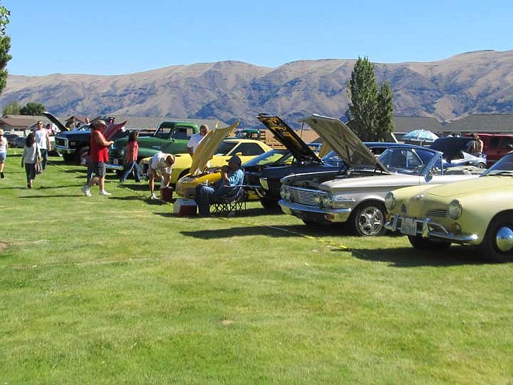 One of the favorite pastimes at Hot Desert Night is a stroll through the vehicles at the classic car show.