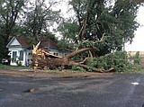 Wilson Creek city hall damaged by windstorm