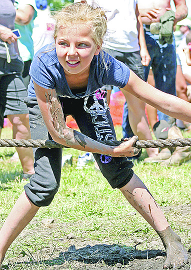 &lt;p&gt;Autumn Porter smiles mid-tug.&lt;/p&gt;