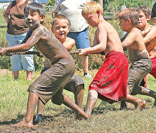 &lt;p&gt;Jace Matt mans the front line of the tug-of-war contest.&lt;/p&gt;