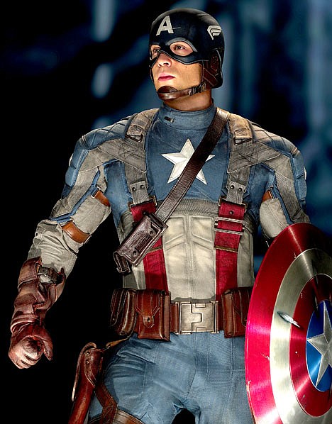 <p>In this film publicity image released by Paramount Pictures, Chris Evans is shown in a scene from the film "Captain America: The First Avenger." (AP Photo/Paramount Pictures)</p>