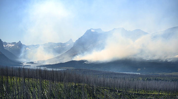 &lt;p&gt;&lt;strong&gt;A view of the&lt;/strong&gt; Reynolds Creek Fire from U.S. 89, near East Glacier on Wednesday. The burned area in the foreground is from an earlier fire. (Brenda Ahearn photos/Daily Inter Lake)&lt;/p&gt;