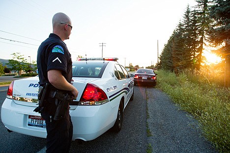 &lt;p&gt;A vehicle was pulled over Friday night on Mullan Avenue for speeding by officer Chris Thompson of the Post Falls Police Department.&lt;/p&gt;