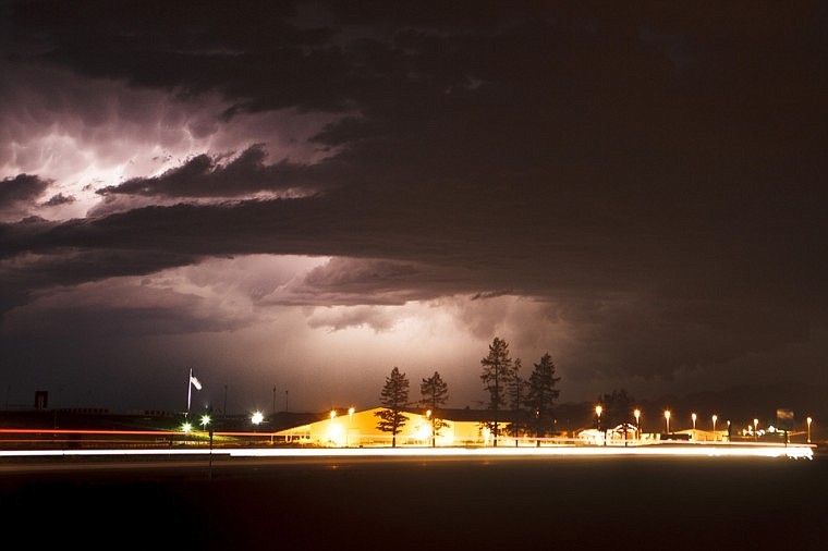 &lt;p&gt;Severe lightning storms roll past the Majestic Valley Arena on Sunday night. Sunday, July 22, 2012 in Kalispell, Montana.&lt;/p&gt;