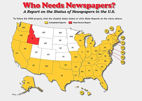 &lt;p&gt;With the posting of its report on the Coeur D'Alene Press, the &quot;Who Needs Newspapers?&quot; website -- www.whoneedsnewspapers.org -- now features reports from 40 newspapers across the United States. When the first year of the project is completed, the first week of October 2011, the website will have reports on local newspapers in all 50 states.&lt;/p&gt;