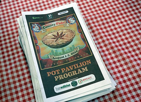 &lt;p&gt;A program promotes the pot pavilion at Denver County Fair, the nation's first county fair to allow pot competitions, in Denver, Friday.&lt;/p&gt;