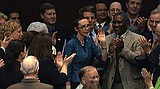 Applause greets Giffords' return to House