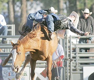 &lt;p&gt;Richardo Oliveira of Bozeman aboard &quot;Silk and Dynomite&quot; in bareback riding Saturday.&lt;/p&gt;