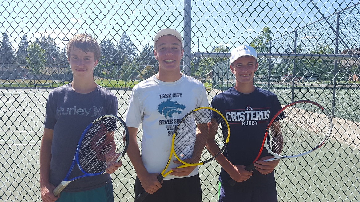 &lt;p&gt;Courtesy photo&lt;/p&gt;&lt;p&gt;The Coeur d'Alene Junior Tennis Association held its annual tournament July 30 at Cherry Hill Park in Coeur d'Alene. From left Paul Wineinger, Level 3 third place; Tom Loftus Level 3 champion; Christian Kuplack Level 3 second place.&lt;/p&gt;