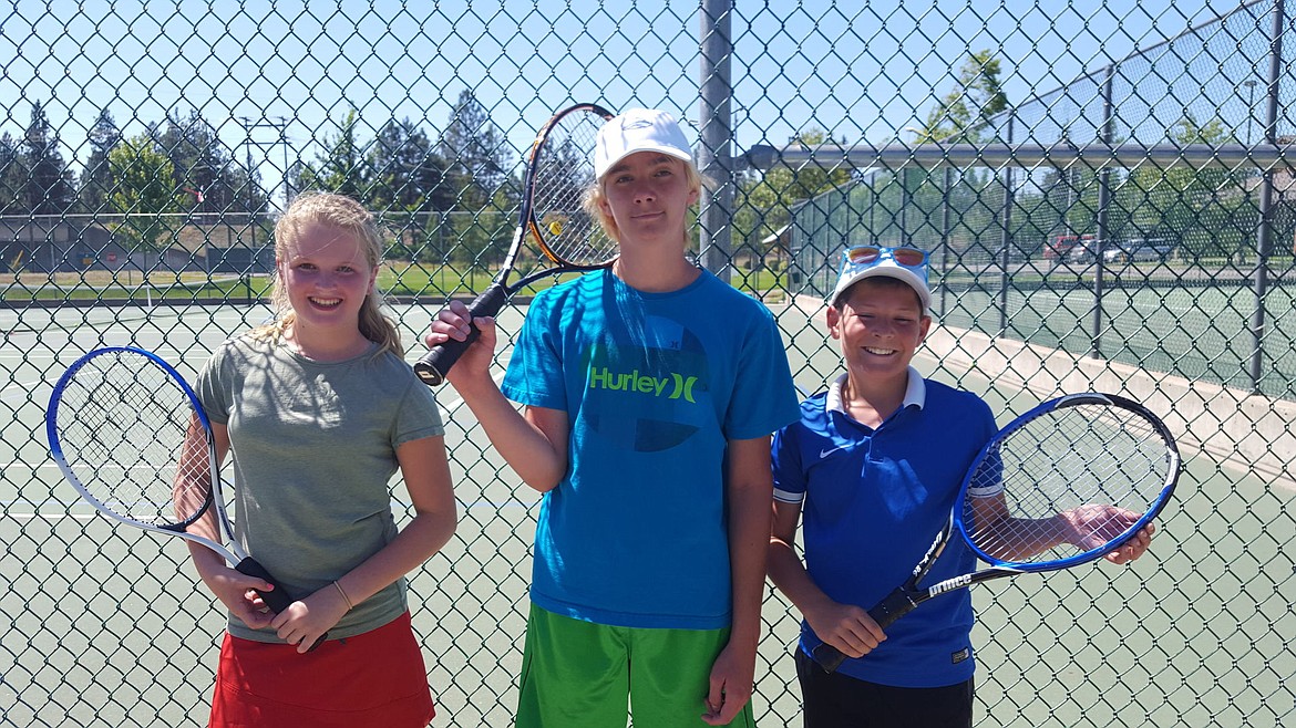 &lt;p&gt;Courtesy photo&lt;/p&gt;&lt;p&gt;The Coeur d'Alene Junior Tennis Association held its annual tournament July 30 at Cherry Hill Park in Coeur d'Alene. From left Isabelle Goggin, Level 5 third place; Gabriel Kamalani Level 5 champion; Auggie Zepeda Level 5 second place.&lt;/p&gt;