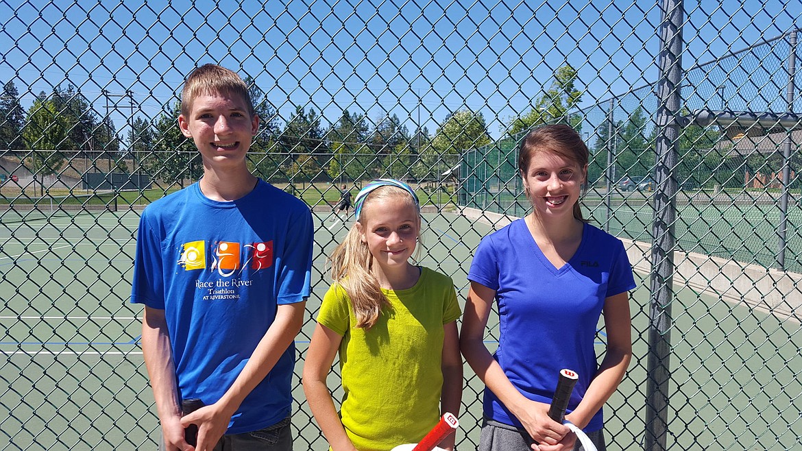 &lt;p&gt;Courtesy photo&lt;/p&gt;&lt;p&gt;The Coeur d'Alene Junior Tennis Association held its annual tournament July 30 at Cherry Hill Park in Coeur d'Alene. From left Joseph Thrasher, Level 7 third place; Maddie Latham Level 7 champion; Julia Latham Level 7 second place.&lt;/p&gt;