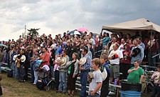 Large crowds brave the rainy weather during the Pioneer Days rodeo last weekend in Ronan.