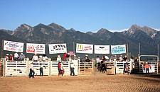 The Mission Mountains provided the backset for the Pioneer Days rodeo last weekend in Ronan.