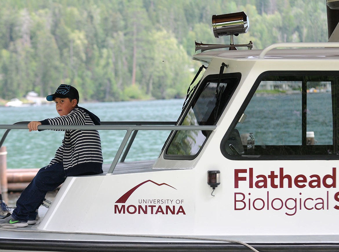 &lt;p&gt;Ceabian Sobolish, 8, sits on the Jessie B, a research vessel for the Flathead Lake Biological Station, during the open house. (Aaric Bryan/Daily Inter Lake)&lt;/p&gt;