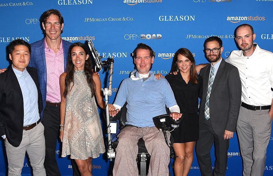 &lt;p&gt;Taken at the July 20 premiere of &#147;Gleason&#148; in San Francisco, pictured from left are David Lee, director of photography; Scott Fujita, producer; Michel Varisco, Steve Gleason&#146;s wife; Gleason; Kimi Culp; Clay Tweel, director; and Ty Minton-Small, director of photography.&lt;/p&gt;