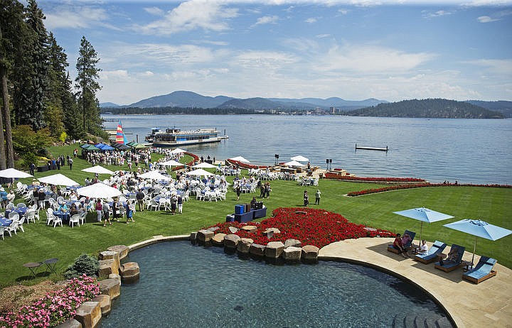 &lt;p&gt;LOREN BENOIT/Press Guests relax and enjoy lunch at Duane and Lola Hagadone&#146;s Casco Bay home during the 3Cs Garden Party event held Tuesday, July 26, 2016.&lt;/p&gt;