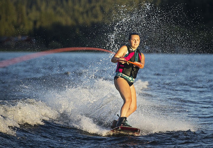 &lt;p&gt;LOREN BENOIT/Becca Stuck, 16, wakeboards Lake Coeur d'Alene, Thursday, July 21, 2016 in an attempt to wakeboard all 50 states in 21 days for a new world record and to help bring awareness to non-profit Wake the World. Stuck began her tour on July 9, 2016 at Lake Norman and ends her tour in Tennessee at Douglas Lake on July 30, 2016.&#160;&lt;/p&gt;