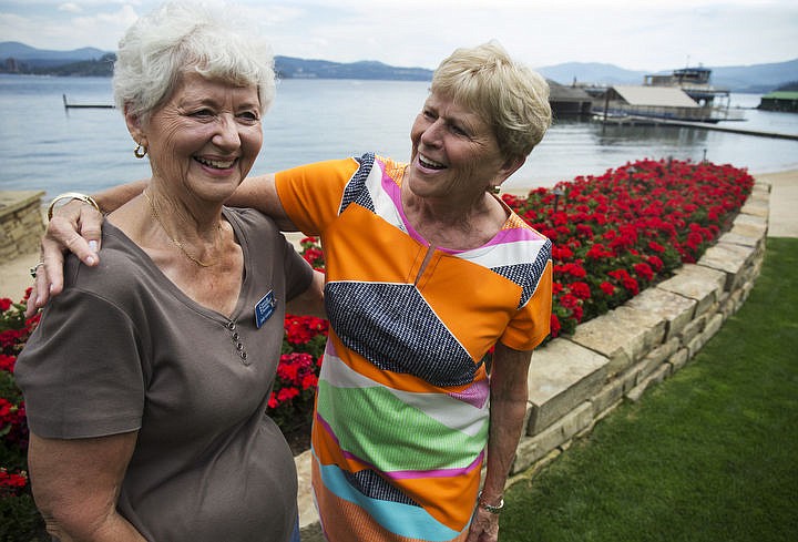 &lt;p&gt;LOREN BENOIT/Press Outgoing 3Cs President, Judy Gardner, left, and Lola Hagadone share a moment during the 3Cs Garden Party.&lt;/p&gt;