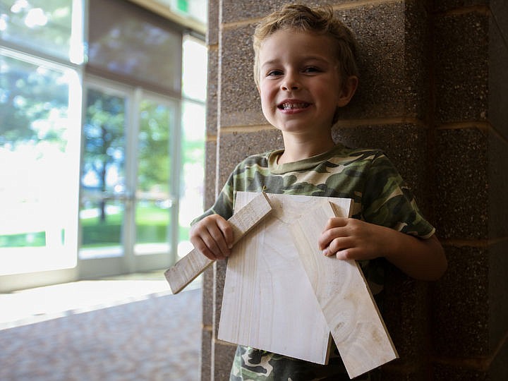 &lt;p&gt;Drake Paragamian, age 5, of Coeur d'Alene breaks his first board at the Coeur d'Alene Library activity center, Wednesday.&lt;/p&gt;