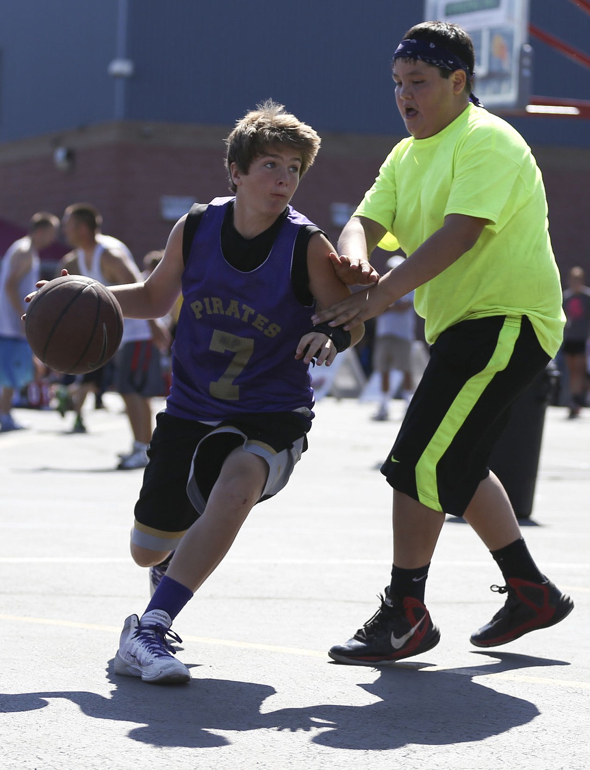 &lt;p&gt;Bo Kelley of Polson drives around a defender Saturday at the 3 on 3 tournament in Ronan.&lt;/p&gt;