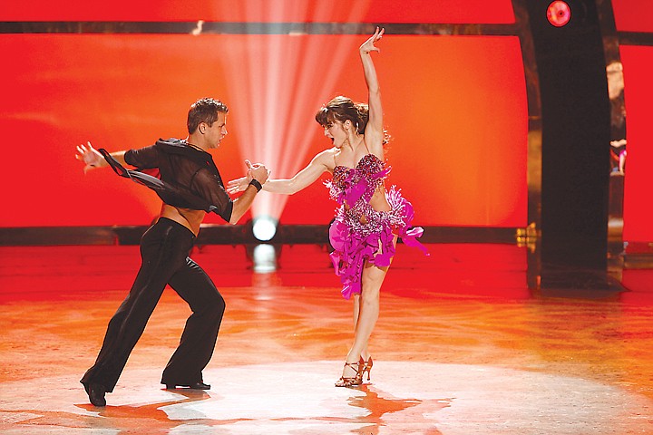 All-Star dancer Pasha Kovalev and Caitlynn Lawson perform a
Samba routine choreographed by Dmitry Chaplin on Wednesday.